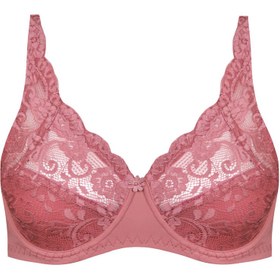 تصویر سوتین زنانه پانیذ مدل فنردار گیپور گلدار سفید کد 66308 ماییلدا 