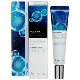 تصویر سرم دور چشم رولی کلاژن برند فارم استی Farm Stay Collagen Water Full Moist Rolling Eye Serum