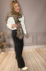 تصویر شلوار جین بگ زنانه ذغالی 