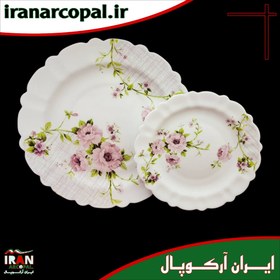 تصویر سرویس غذاخوری 25 پارچه آرکوپال (۶ نفر) سارا صورتی iropal 25 Pcs