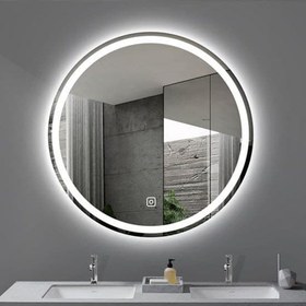 تصویر آینه لمسی قطر 60 بک لایت - آفتابی ا Touch mirror Touch mirror