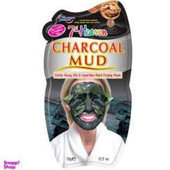تصویر ماسک ذغال برای پوست‌های چرب و مختلط سون هیون مدل Charcoal Mud 7th heaven