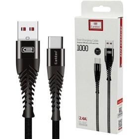 تصویر کابل تبدیل USB به لایتنینگ برند ارلدام مدل EC-061C به طول ۱متر Earldom Fast Charging Cable 1m Improve efficiency and save time EC-061C