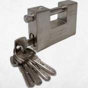 تصویر قفل کتابی 94 فولادی کلید کامپیوتری 