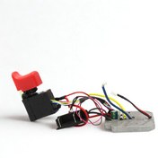 تصویر کلید و برد دریل شارژی براشلس 8900 رونیکس اصلی | برد کنترل و کلید سرعت Brushless Cordless Drill 8900 Switch & Control Board