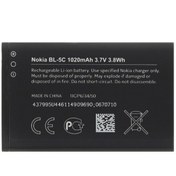 تصویر باتری نوکیا BL-5C 1020mAh اصلی | مناسب گوشی‌های جدید نوکیا 105 106 (ویتنامی) + مدل‌های قدیمی | فروش اقساطی باطری نوکیا ساده مشکی