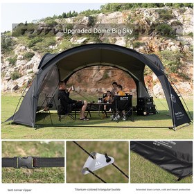 تصویر سایه بان گنبدی تیرک فایبرگلاس شاین تریپ 