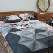 تصویر تخت خواب دو نفره چوبی رونیکا 