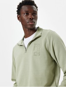 تصویر سویشرت بند دار Mikro Desen مردانه | کوتون Koton 5WAM70093MK 