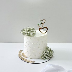 تصویر کیک خامه ای عروس 