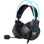 تصویر هدست گیمینگ اونیکوما مدل X15 Pro، درگاه شارژ USB، دارای نورپردازی RGB، با قابلیت اتصال به چند دستگاه - مشکی 