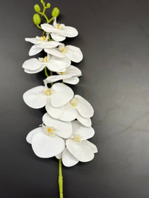 تصویر گل ارکیده لمسی چرمی ۹ برگ کد ۲۰۷۴ 