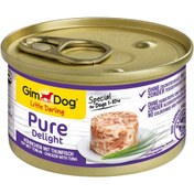 تصویر کنسرو سگ جیم داگ مدل Pure Delight طعم مرغ و تن وزن ۸۵ گرم GimDog Cann Chicken with Tuna for dogs 85g