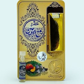 تصویر عطر طبیعی و دیابتی روح الأمین 1 گرمی با ظرف شیشه ای و میله ای جیبی با رایحه گرم و تلخ و پایین آورنده قند خون 