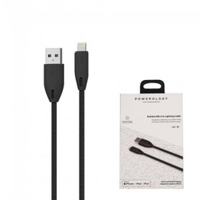 تصویر کابل USB به لایتنینگ پاورولوژی Powerology Powerology Braided USB-A to Lightning Cable