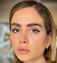 تصویر لنز رنگی سالانه رینبو مدل فوزی الیو رنگ سبز زیتونی دوردار 