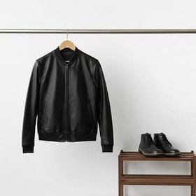 تصویر پکیج کاپشن چرم مردانه مدل Artim نیم بوت cat مردانه مدل Rivari ویژه 