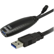 تصویر کابل افزایش طول و تقویت کننده USB 3.0 یونیتک مدل Y-3018 به طول 10 متر 