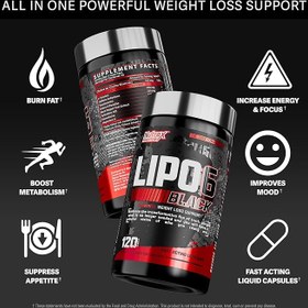 تصویر چربی سوز لیپوسیکس 6 بلک ناترکس Nutrex Lipo-6 Black