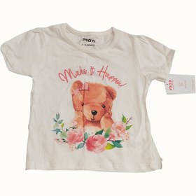 تصویر تیشرت دخترانه طرح خرس MAX 