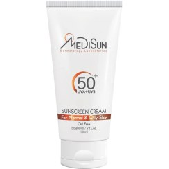 تصویر کرم ضد آفتاب فاقد رنگ SPF50 مدیسان | MEDISUNحجم 50 میل قیمت و خرید آنلاین ضد آفتاب زنانه مردانه بچه گانه و ضد آفتاب رنگی برند مدیسان MEDISUN | اس پی اف 50 40 30 با کیفیت بالا و قیمت مناسب | پلتفرم فشن با ابزار های هوش مصنوعی | بولوز