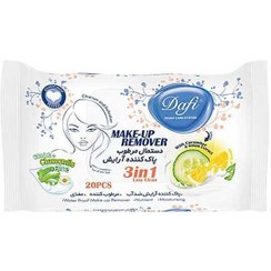 تصویر دستمال مرطوب پاک کننده آرایش دافی بسته 20 عددی Dafi Makeup Remover Wet Wipes