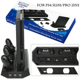 تصویر پایه خنک کننده و شارژر پلی استیشن 4 مدل YH-24 YH 24 PS4 Stand