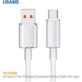 تصویر کابل شارژر 1.2 متری USB-A به Type-C یوسمز US-SJ658 USAMS US-SJ658 USB-A to Type-C 6A 1.2M Cable