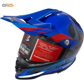 تصویر کلاه کاسکت کراسی و اندرویی آبی IBK کد BL27 Blue IBK Cross and Enduro Helmet Code BL27