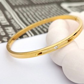 تصویر بنگل تک نگین استیل 