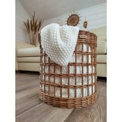 تصویر سبد کوسن حصیری Wicker cushion basket