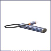 تصویر هاب ۶ پورت تایپ سی باسئوس مدل BS-OH166 