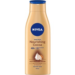 تصویر لوسیون تغذیه کننده بدن حاوی کره کاکائو مناسب پوست خشک حجم 400 میل نیوا Nivea Cacao Butter Body Lotion 400ml