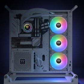 تصویر فن خنک کننده پردازنده Thermaltake TH420 V2 ARGB Sync All-In-One Liquid Cooler – Snow Edition Thermaltake TH420 V2 ARGB Sync All-In-One Liquid Cooler - Snow Edition