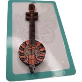 تصویر پیکسل چوبی کمانچه 