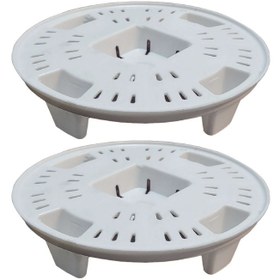 تصویر زیرگلدانی مدل جزیره کد 16.5cm بسته دو عددی - سفید 