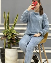 تصویر ست بلوز وشلوار پنبه ای وارداتی زمستونه - طرح 