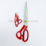 تصویر قیچی پین دسته قرمز سایز 12 