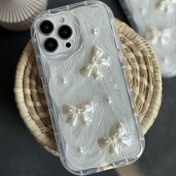 تصویر قاب موبایل پاپیون صدفی برجسته آیفون 