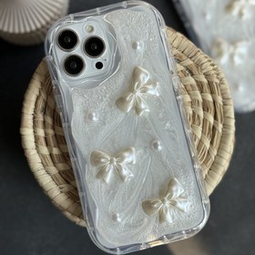 تصویر قاب موبایل پاپیون صدفی برجسته آیفون 