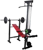 تصویر دستگاه بدنسازی ۴۵ کاره پروفیل سنگین صنعتی با وزنه دمبل هالتر 