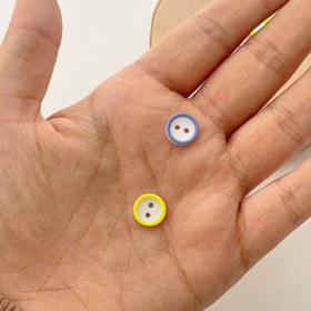 تصویر دکمه گرد دور رنگی 