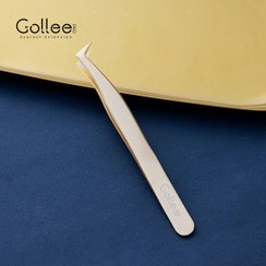 تصویر پنس 90 درجه اکستنشن مژه برند گلی (Gollee) مدل GVB-90 طلایی 