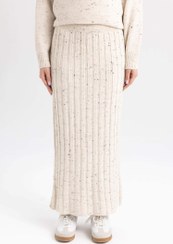 تصویر دامن ماکسی زنانه بژ دفکتو 