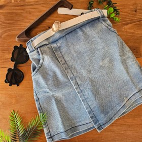 تصویر شلوارک دامنی جین 1406 