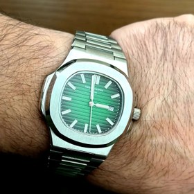 تصویر ساعت مچی مردانه پتک فیلیپ صفحه سبز Men's watch, Patek Philippe, green dial