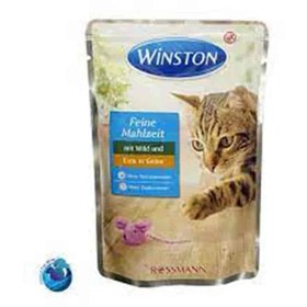 تصویر پوچ وينستون (Winston) گربه با طعم گوشت شکاري و اردک 100 گرمي 