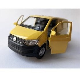 تصویر مدل خودرو فولکس واگن ترانسپورتر پنلوان مینی بوس فلزی زرد اصل از ترکیه Welly Metal 