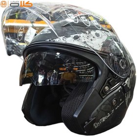 تصویر کلاه کاسکت راپیدو | بدون فک BLK BON Motorcycle helmet without jaw B UNIT 869