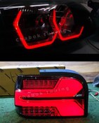 تصویر ست چراغ اسپرت پراید جلو i8 سه بعدی قرمزو خطر لامبورگینی قرمز دودی 